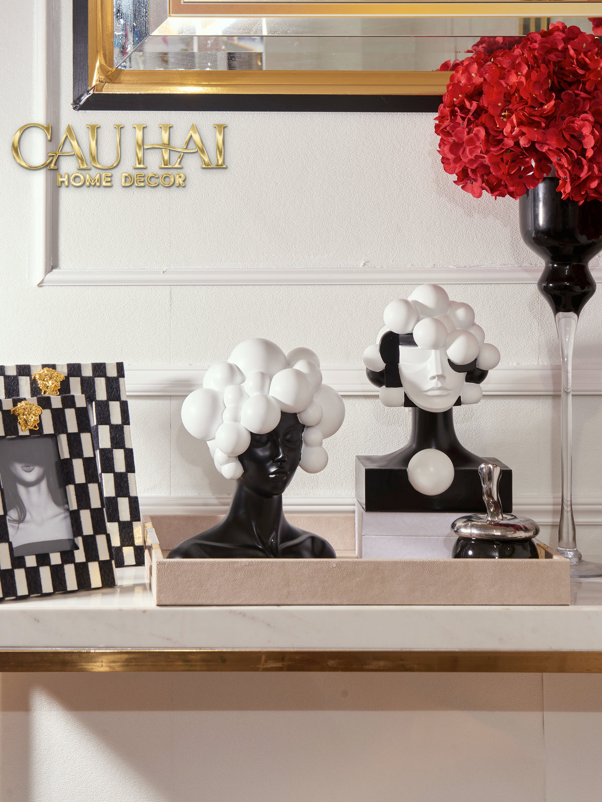 Tượng Quý Cô Dualité Sphère Ombre-TƯỢNG TRANG TRÍ-CẬU HAI HOME DECOR-CẬU HAI HOME DECOR