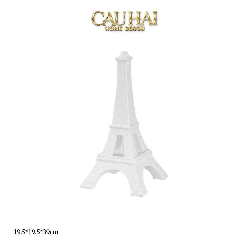 Tượng Tháp Eiffel Opal White Tower H32-TƯỢNG TRANG TRÍ-CẬU HAI HOME DECOR