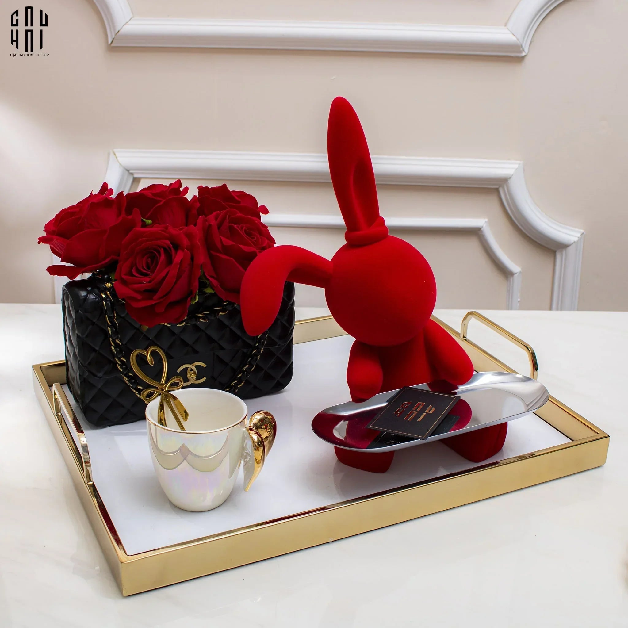 tet-couture-tuong-tho-figurine-rouge-velour-joli-lapin-h30-tuong-trang-tri-cau-hai-home-decor-3 - CẬU HAI HOME DECOR