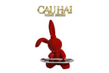 tet-couture-tuong-tho-figurine-rouge-velour-joli-lapin-h30-tuong-trang-tri-cau-hai-home-decor - CẬU HAI HOME DECOR