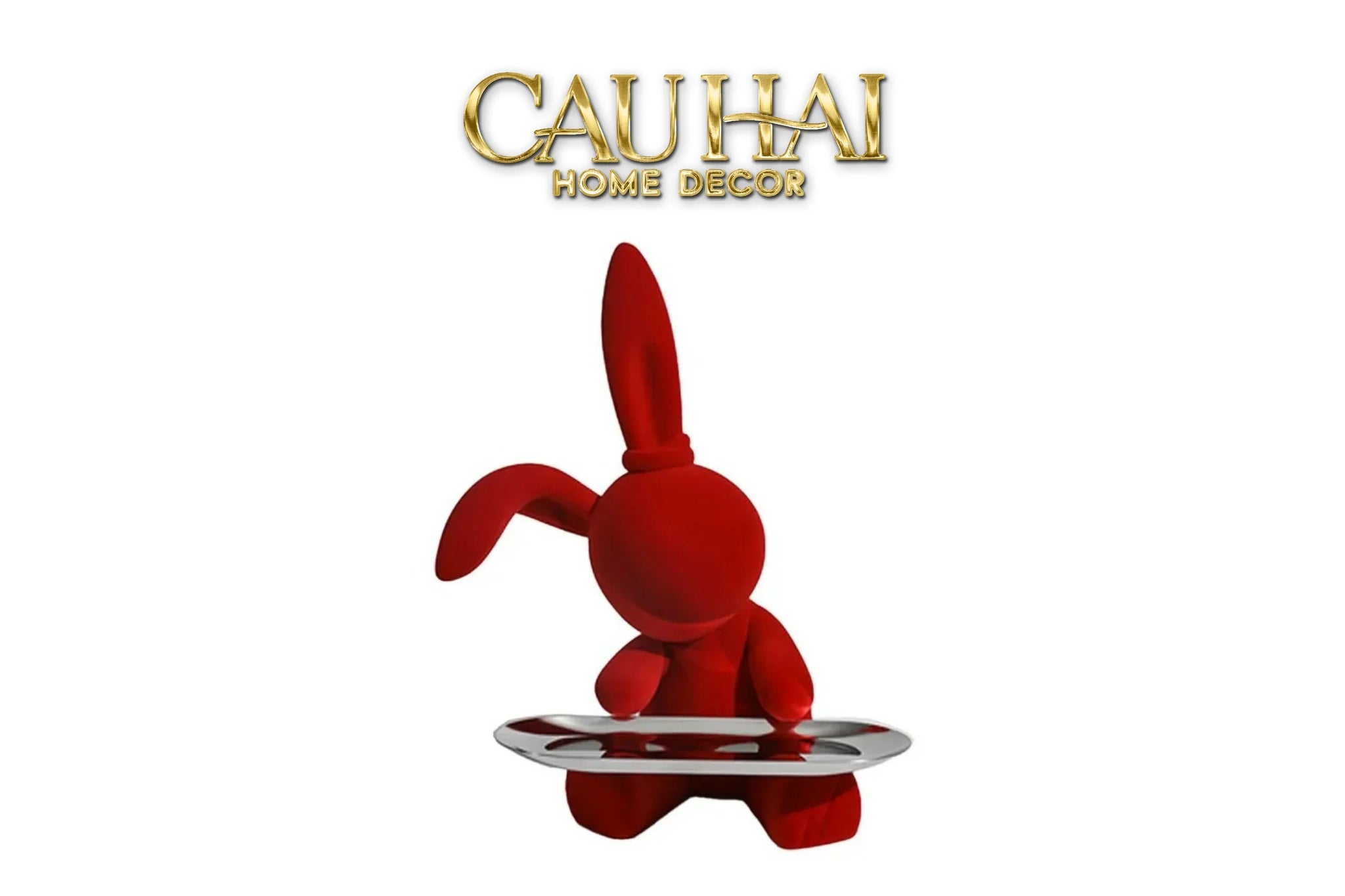 tet-couture-tuong-tho-figurine-rouge-velour-joli-lapin-h30-tuong-trang-tri-cau-hai-home-decor - CẬU HAI HOME DECOR