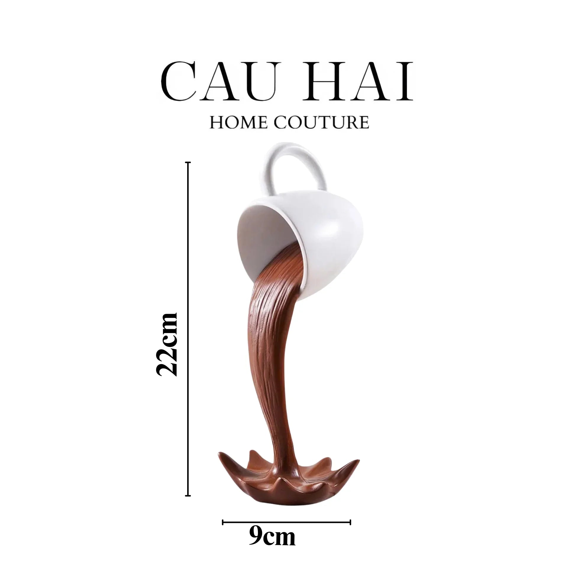 Tượng Trang Trí Coffee Splash Sculpture Fw25-CẬU HAI HOME DECOR