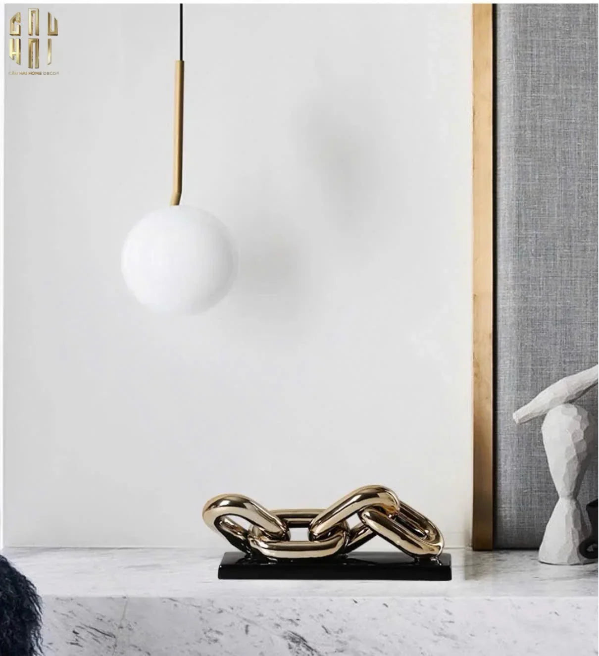Tượng Trang Trí Marble - Infinity Chain-TƯỢNG TRANG TRÍ-CẬU HAI HOME DECOR