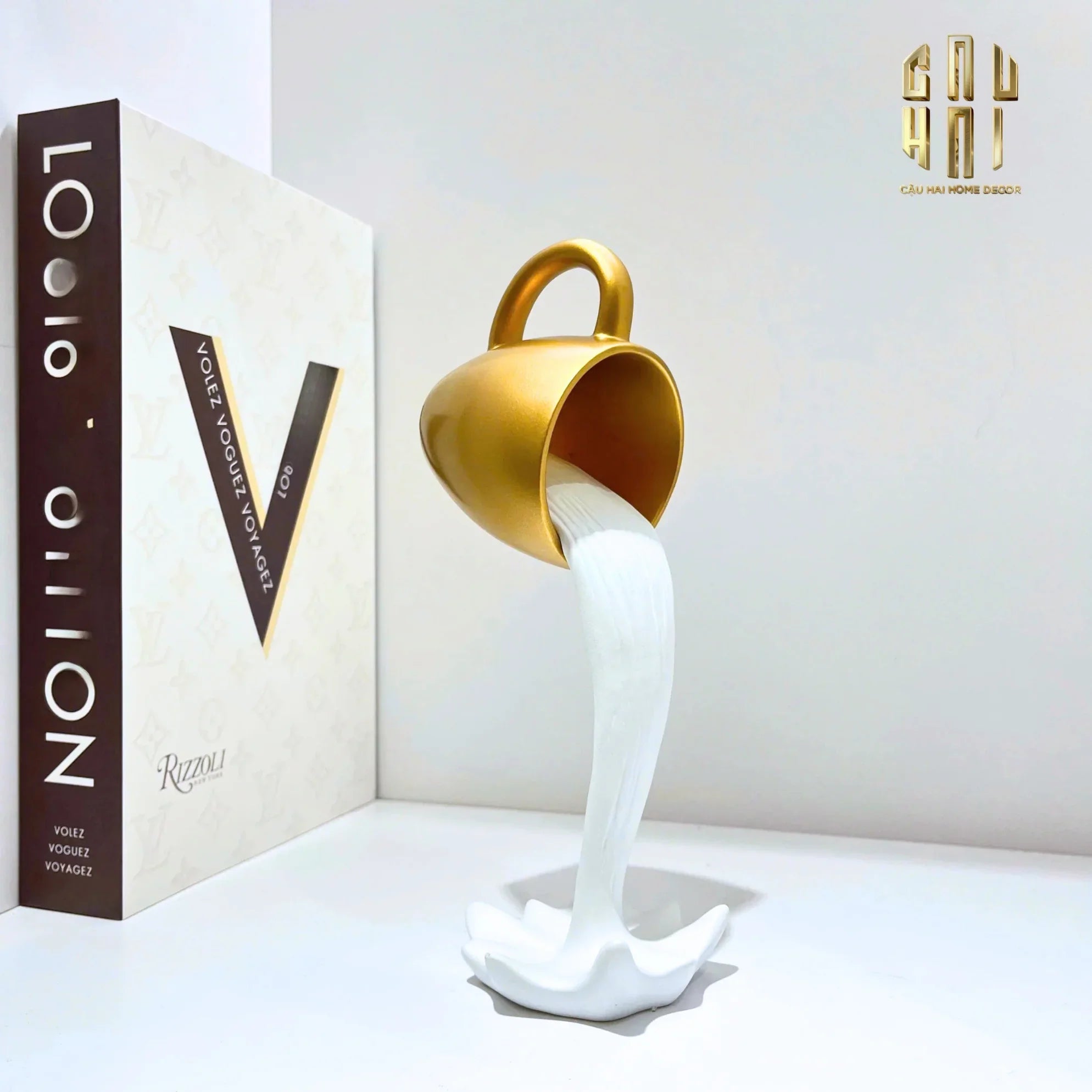 Tượng Trang Trí Milk Splash Sculpture Fw25-CẬU HAI HOME DECOR