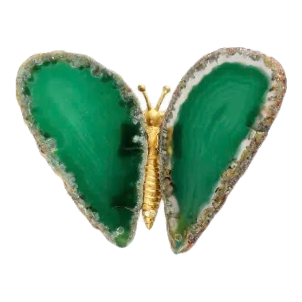 Tượng Trang Trí Onyx Butterfly - Green
