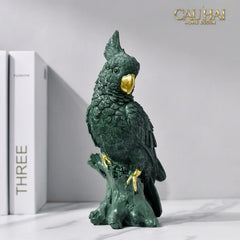 Tượng Vẹt Mào Celadon Parrot-TƯỢNG TRANG TRÍ-CẬU HAI HOME DECOR