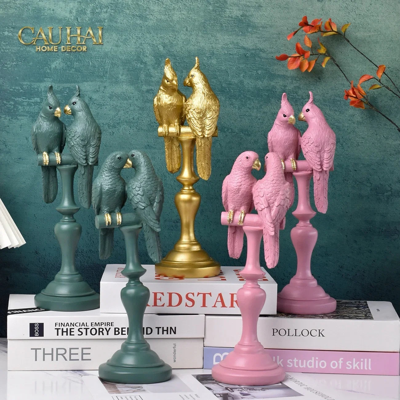 tuong-vet-mao-duo-cockatoo-h28-aurum-tuong-trang-tri-cau-hai-home-decor-2 - CẬU HAI HOME DECOR