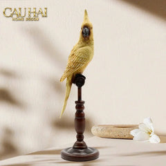 Tượng Vẹt Mào Emperor Cockatoo H28-TƯỢNG TRANG TRÍ-CẬU HAI HOME DECOR