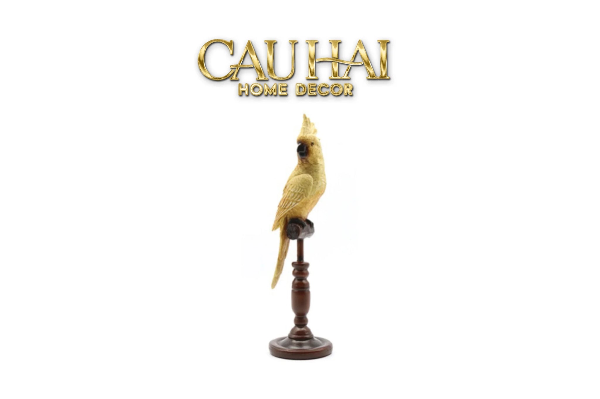 Tượng Vẹt Mào Emperor Cockatoo H28-CẬU HAI HOME DECOR