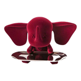 Tượng Voi Nhung Đỏ - Figurine Ceramic Bordeaux Velvet Elephant