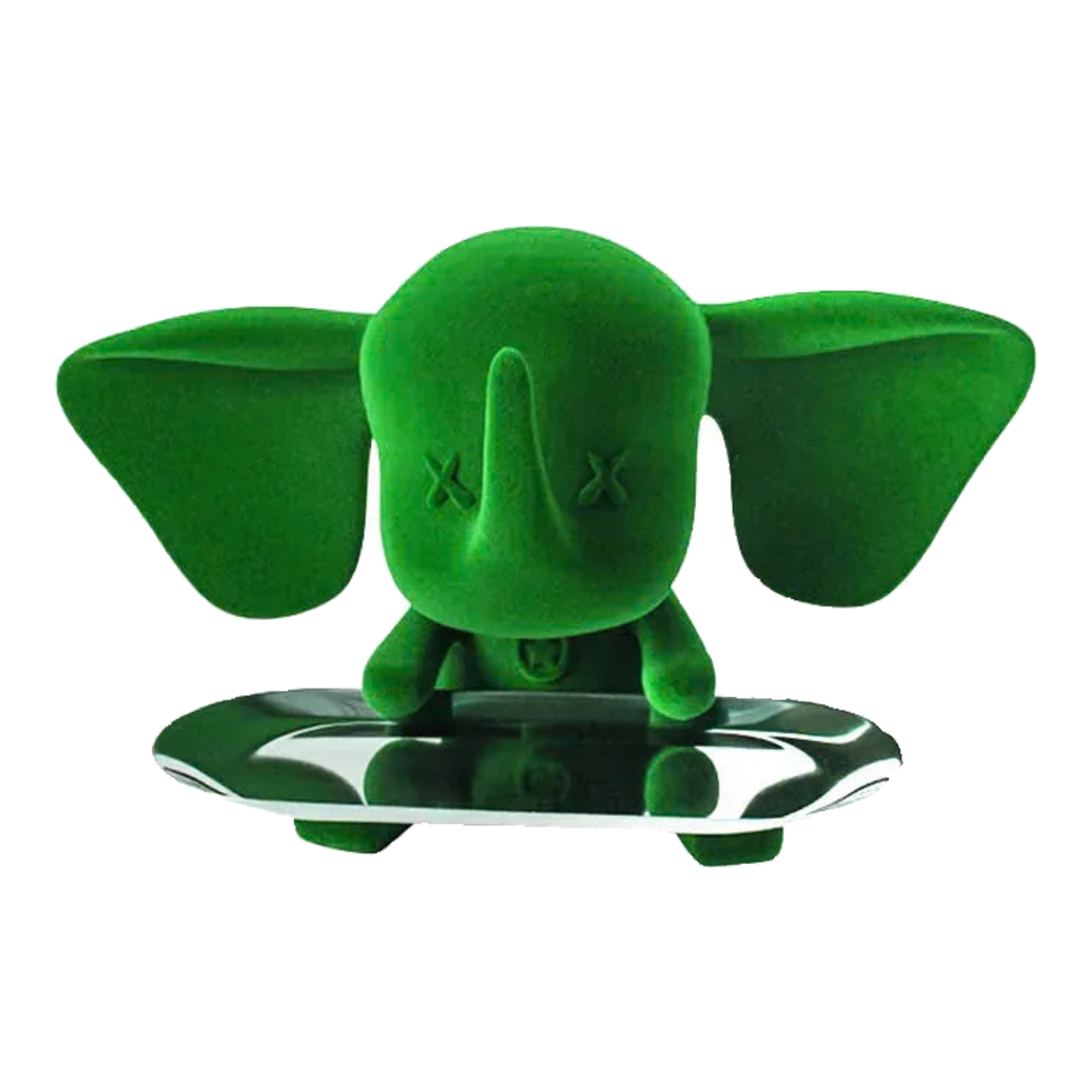Tượng Nhung Voi - Figurine Ceramic Jade Velvet Elephant