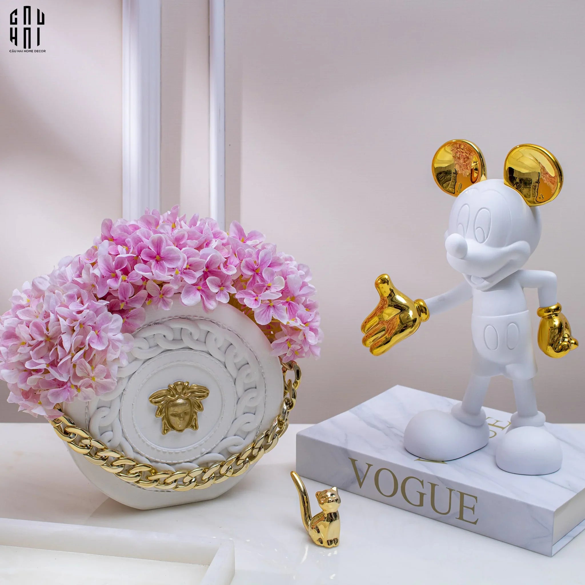TƯỢNG WHITE & GOLD MICKEY