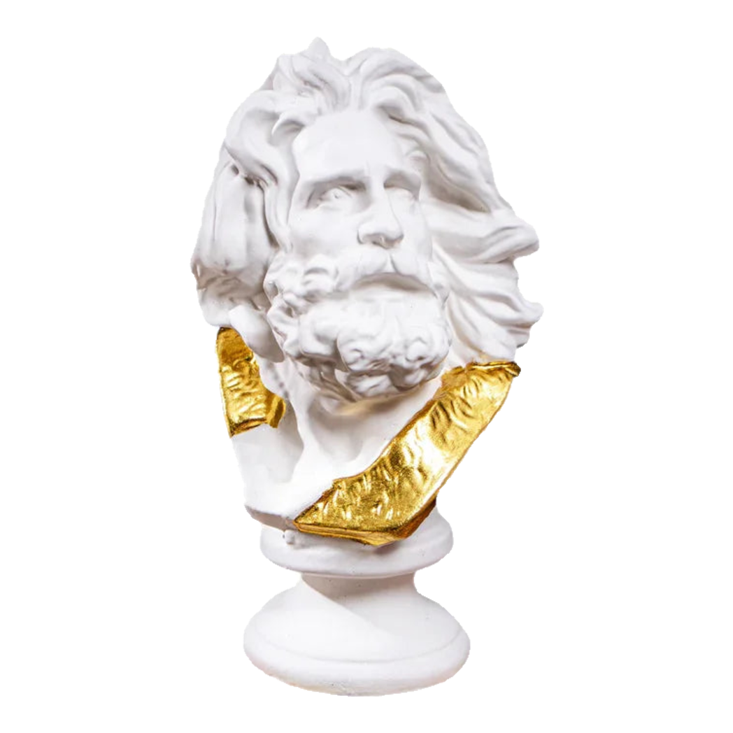 Tượng Zeus Premium Dát Vàng 24K H32