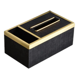 Maison Couture - Hộp Khăn Giấy Balvin  Prestige Class  Oakwood Leather - Noir / Crème 14x25