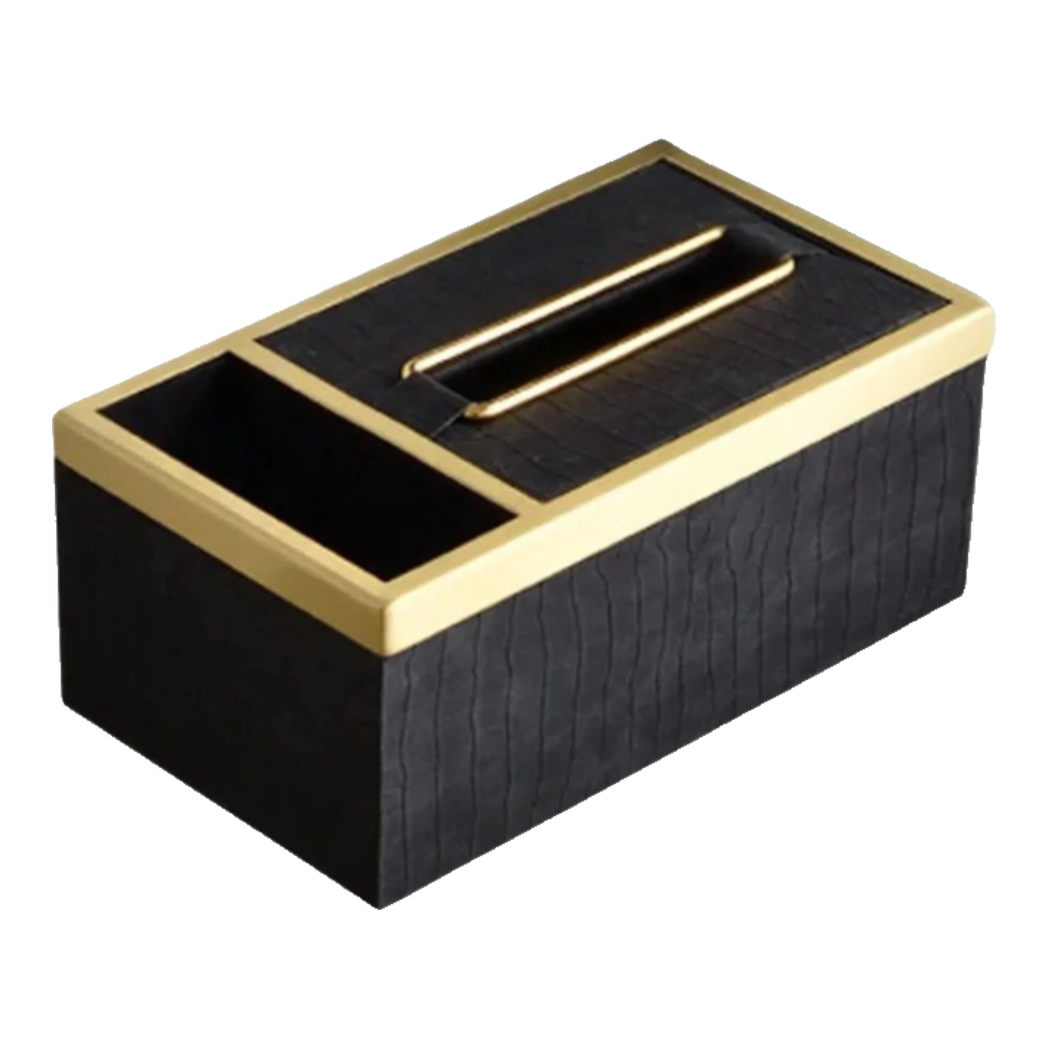 Maison Couture - Hộp Khăn Giấy Balvin  Prestige Class  Oakwood Leather - Noir / Crème 14x25