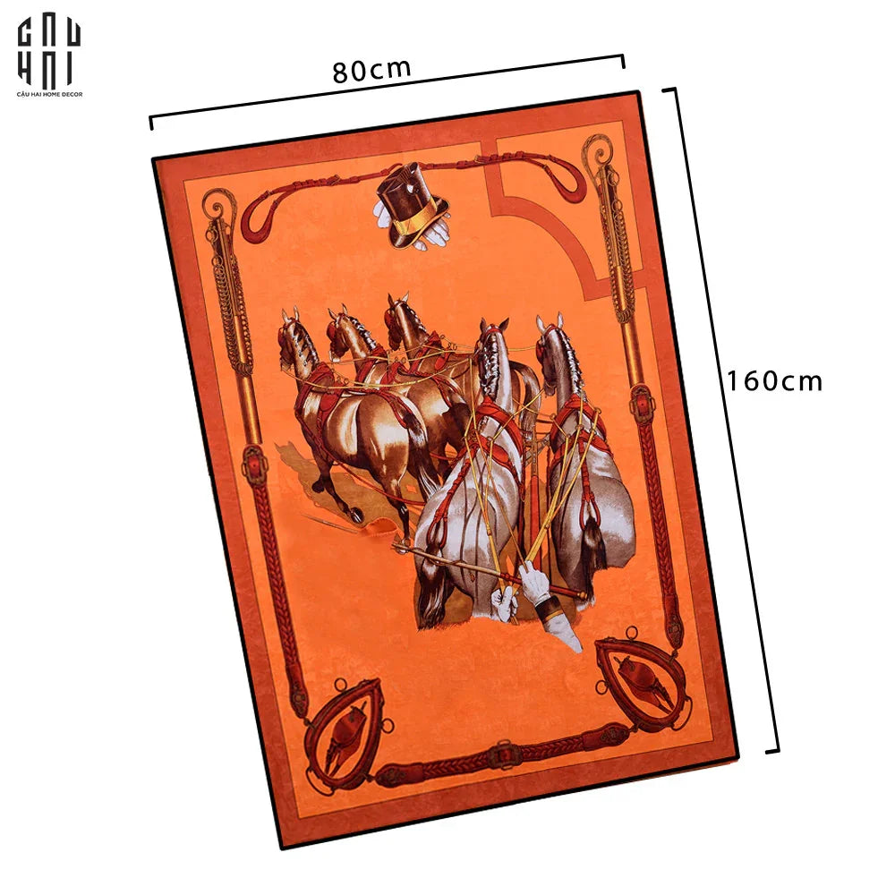 VELVET BEDDING RUG LE CHARIOT 1M6-CẬU HAI HOME DECOR