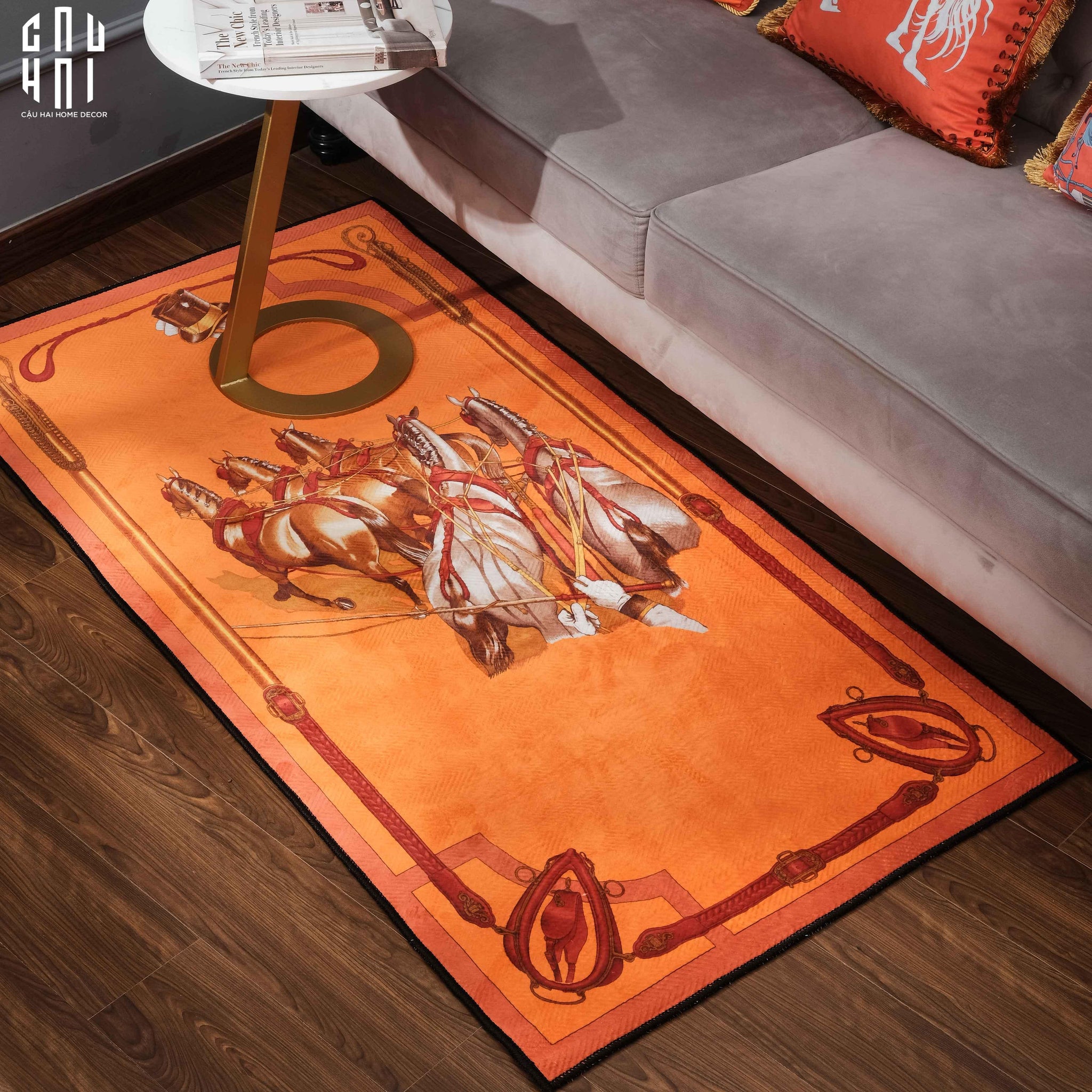 VELVET BEDDING RUG LE CHARIOT 1M6-CẬU HAI HOME DECOR