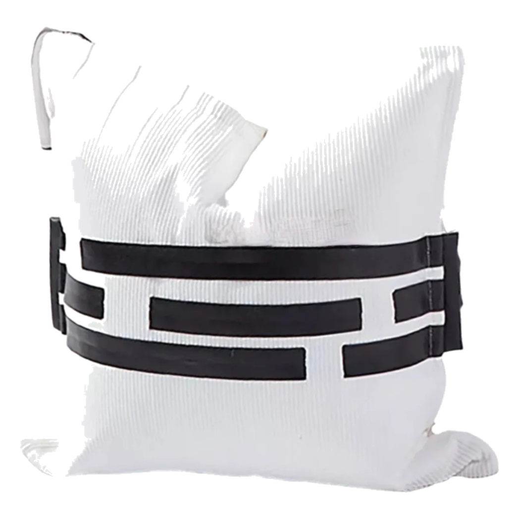 Vỏ Gối Bouclé Belt Noir Ivory 45x45-VỎ GỐI SOFA-CẬU HAI HOME DECOR