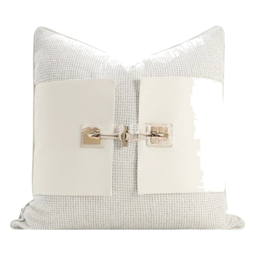 Vỏ Gối Bouclé Lock Atelier Ivory 45x45-VỎ GỐI SOFA-CẬU HAI HOME DECOR