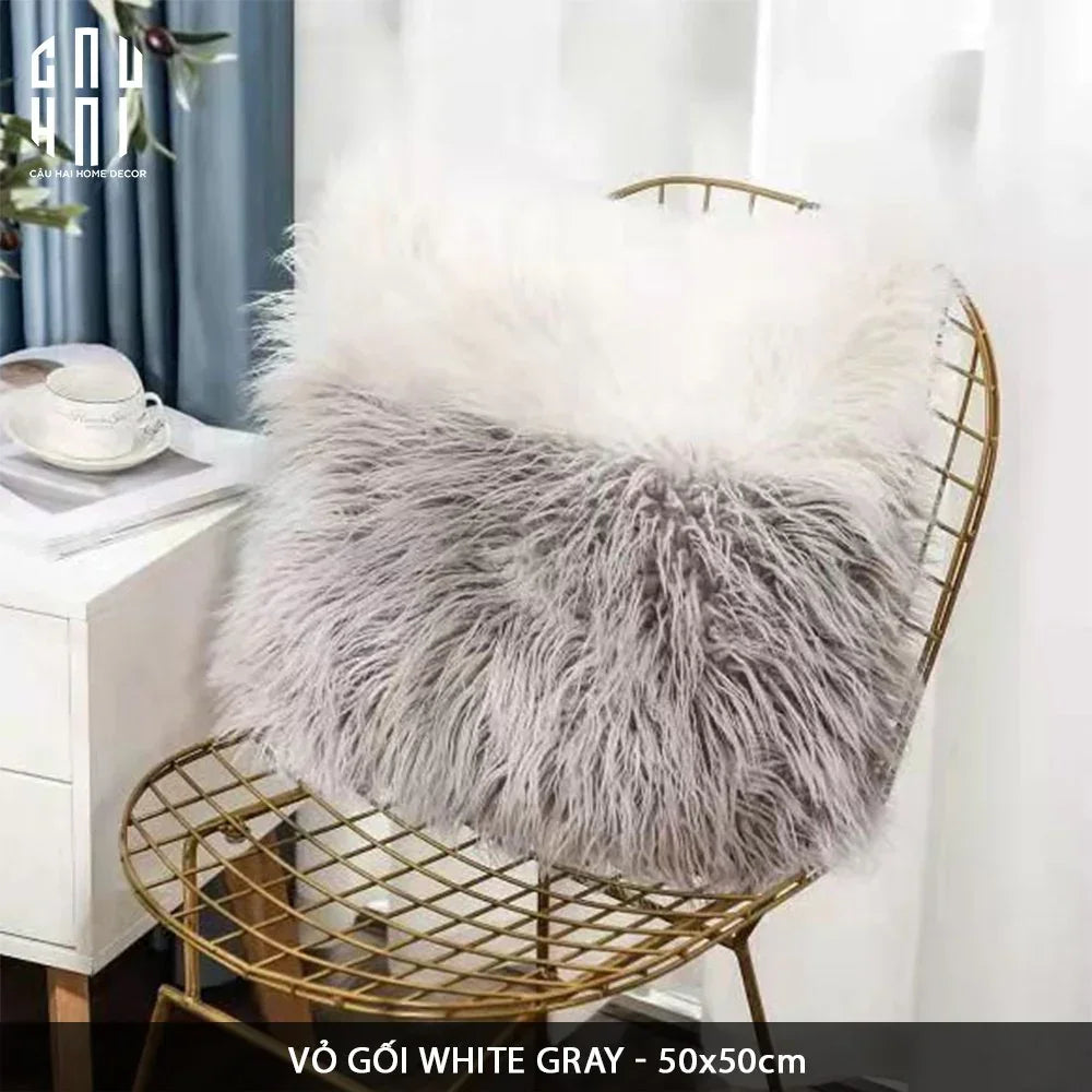 Vỏ Gối Canvas Mono Geometric Border 45-VỎ GỐI-CẬU HAI HOME DECOR