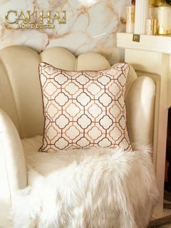 Vỏ Gối Canvas Quatrefoil Interlace 45-VỎ GỐI-CẬU HAI HOME DECOR