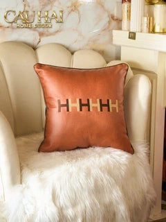 Vỏ Gối Da Lux Leather Terra Signature Penta H 45-VỎ GỐI-CẬU HAI HOME DECOR