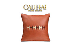 Vỏ Gối Da Lux Leather Terra Signature Penta H 45-VỎ GỐI-CẬU HAI HOME DECOR