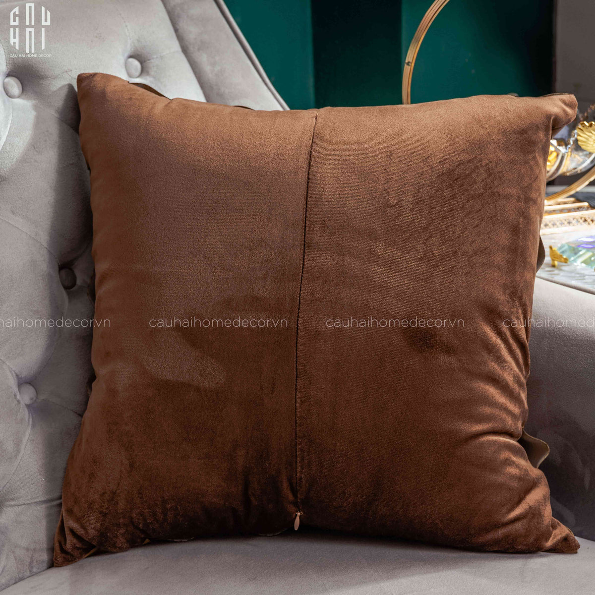 Vỏ Gối Da Pu Cross 45X45Cm-VỎ GỐI SOFA-CẬU HAI HOME DECOR