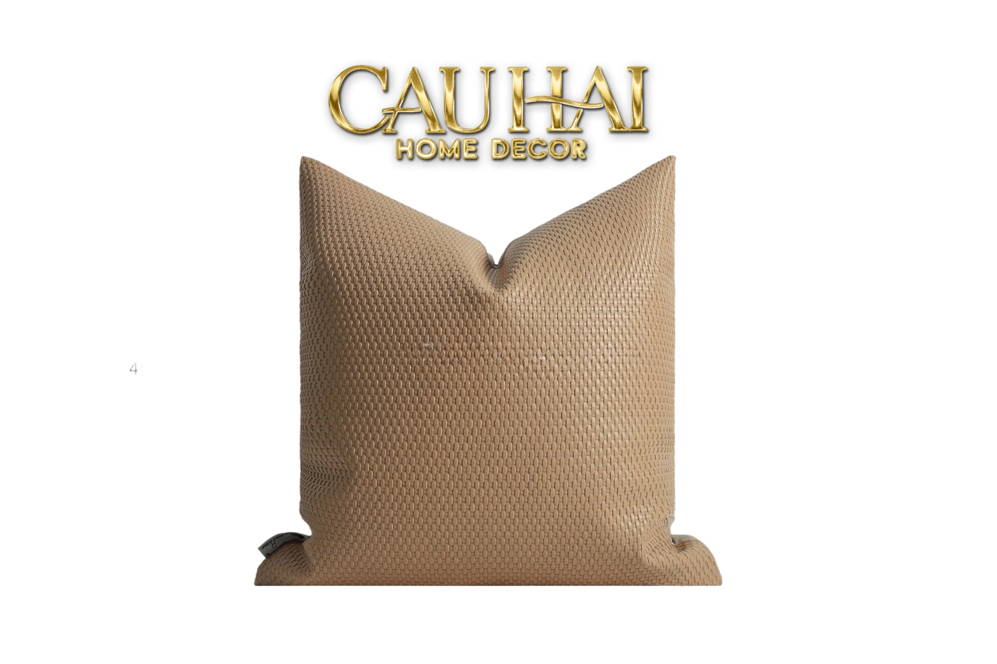 Vỏ Gối Da Woven Caramel 45 - CẬU HAI HOME DECOR