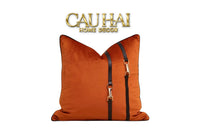 Vỏ Gối Équestre Harnais - Burnt Sienna 45-VỎ GỐI-CẬU HAI HOME DECOR