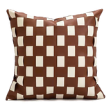Vỏ Gối Géométrique Cognac Ivory 45x45