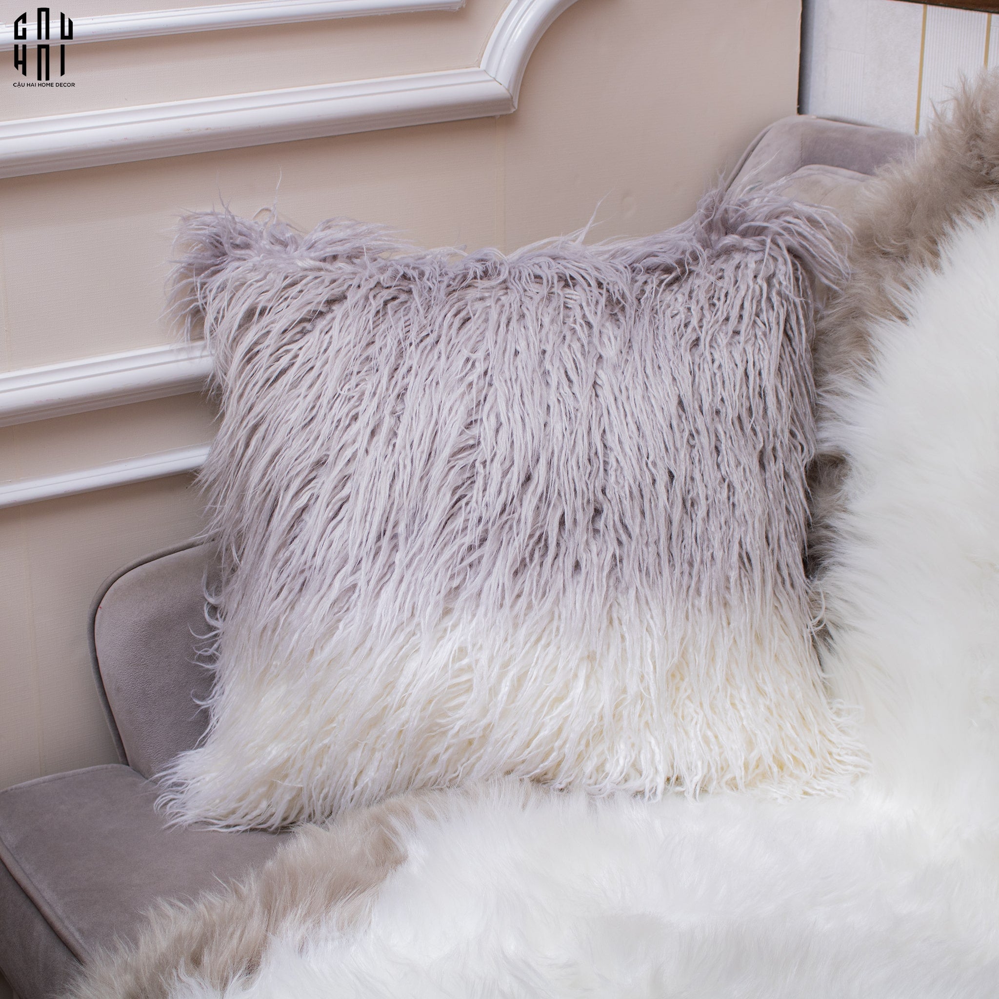 VỎ GỐI GRAY WHITE - CẬU HAI HOME DECOR