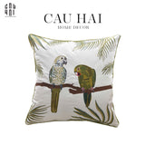 VỎ GỐI HOẠ TIẾT THÊU TROPICAL HARMONY - CẬU HAI HOME DECOR