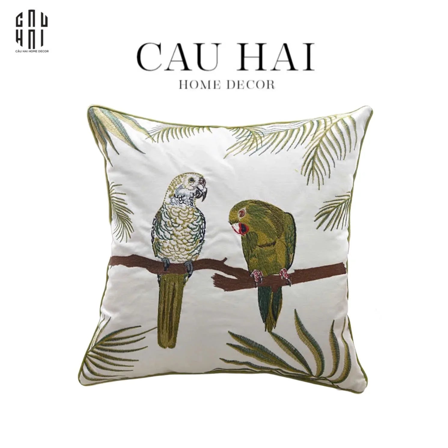 VỎ GỐI HOẠ TIẾT THÊU TROPICAL HARMONY
