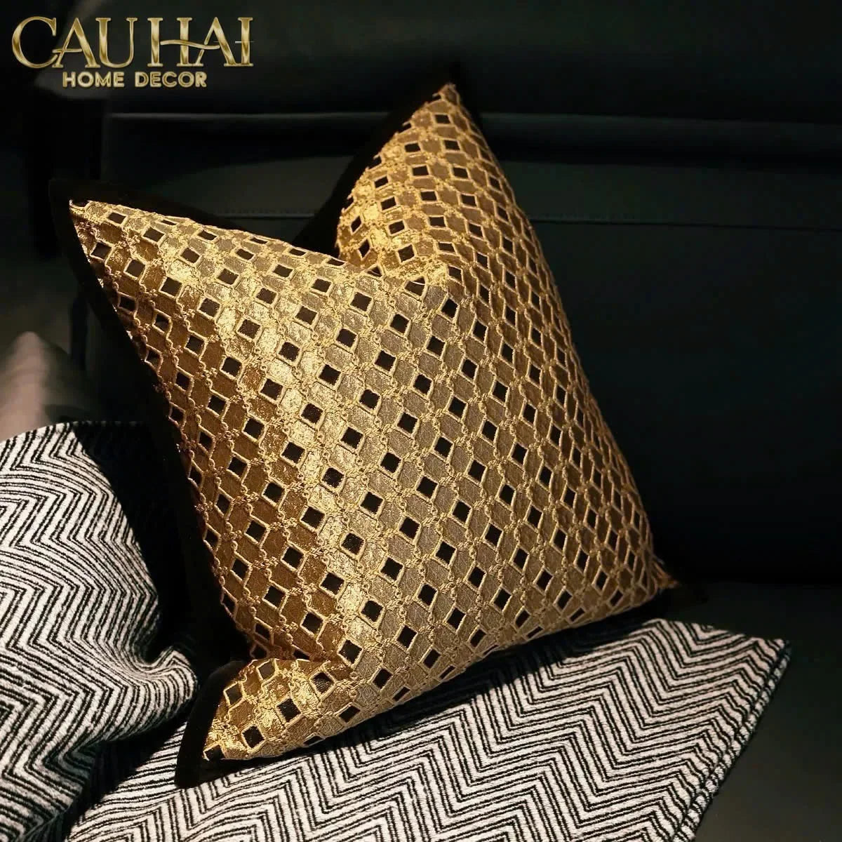 Vỏ Gối Jacquard D’Or Lattice 50-CẬU HAI HOME DECOR