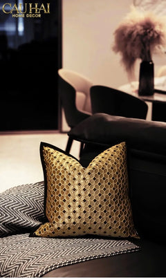 Vỏ Gối Jacquard D’Or Lattice 50-CẬU HAI HOME DECOR