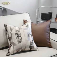 Vỏ Gối Jacquard White Silk Gallop 50x50-VỎ GỐI-CẬU HAI HOME DECOR