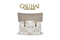 Vỏ Gối Latte Intrecciato Jardin D'Or Tonkin 45-CẬU HAI HOME DECOR