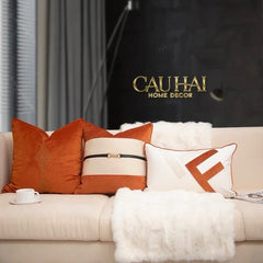 Vỏ Gối L'Équestre Harnais - Sunset Ivory 45-VỎ GỐI-CẬU HAI HOME DECOR
