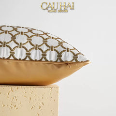 Vỏ Gối Lụa Jacquard D'Or Orion Chain Motif 45-VỎ GỐI-CẬU HAI HOME DECOR