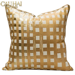 Vỏ Gối Lụa Jacquard Fence 50-VỎ GỐI-CẬU HAI HOME DECOR