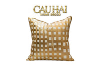 Vỏ Gối Lụa Jacquard Fence 50-VỎ GỐI-CẬU HAI HOME DECOR