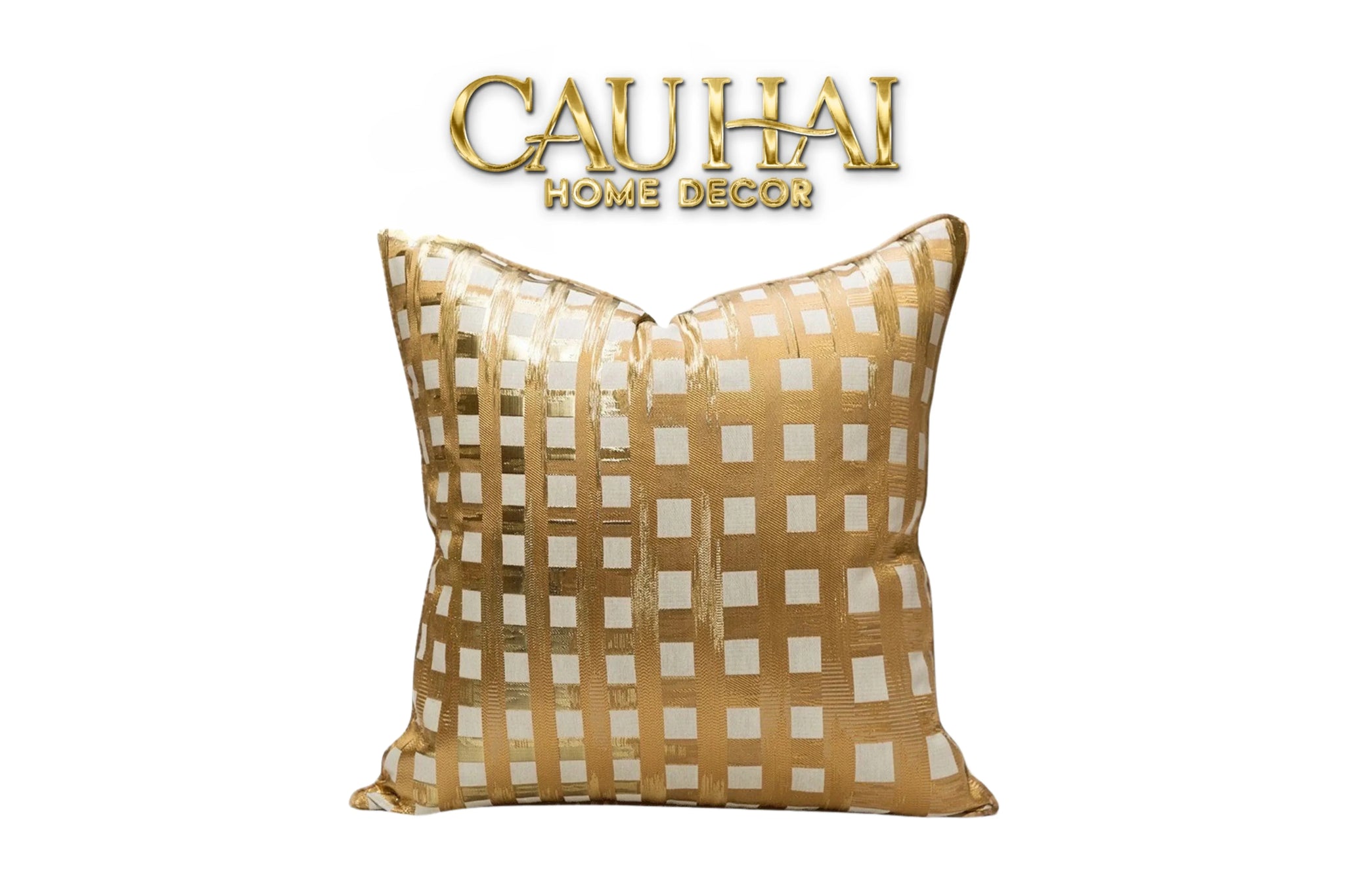 Vỏ Gối Lụa Jacquard Fence 50-CẬU HAI HOME DECOR