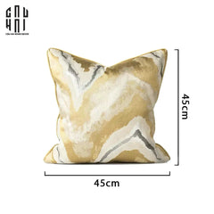 Vỏ Gối Lụa Jacquard Gold Fountain 45.-VỎ GỐI-CẬU HAI HOME DECOR