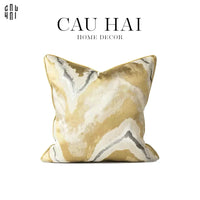 Vỏ Gối Lụa Jacquard Gold Fountain 45.-VỎ GỐI-CẬU HAI HOME DECOR