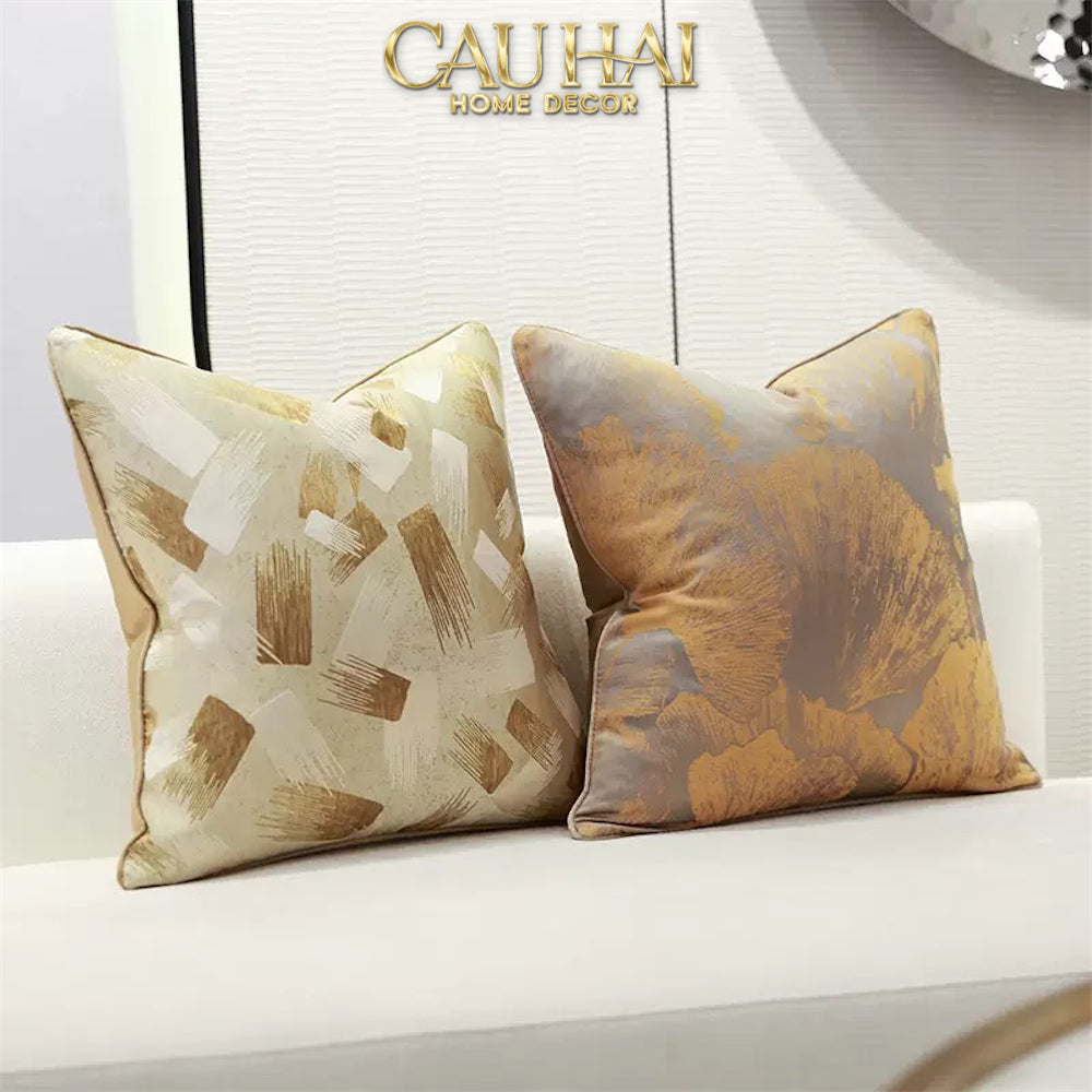 Vỏ Gối Lụa Jacquard Lumière Abstract 50-CẬU HAI HOME DECOR