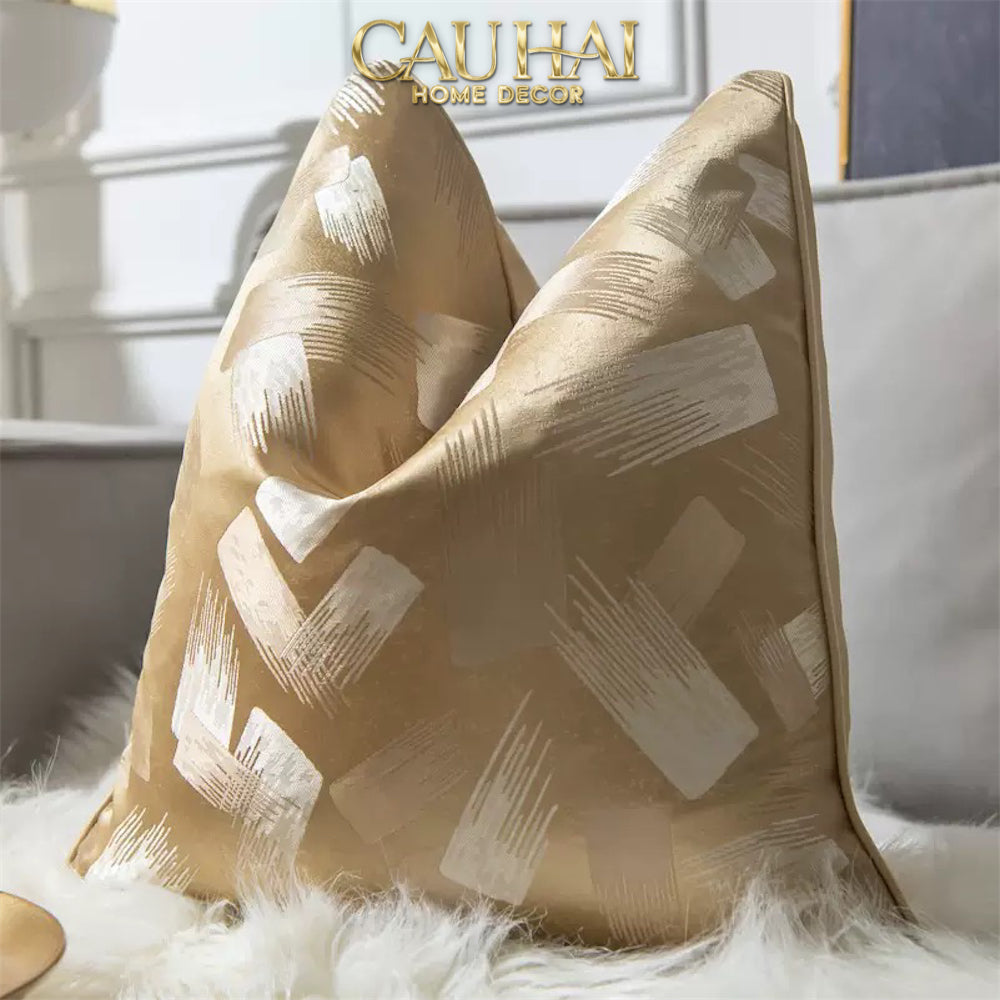 Vỏ Gối Lụa Jacquard Lumière Abstract 50-CẬU HAI HOME DECOR
