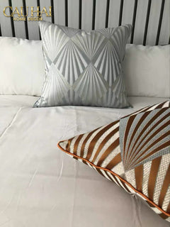 Vỏ Gối Lụa Jacquard Sterling Sunburst 45-VỎ GỐI-CẬU HAI HOME DECOR