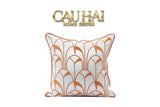 VỎ GỐI LỤA SATIN ART DECO ÉVENTAIL TERRA 45-1- Cậu Hai Home Decor