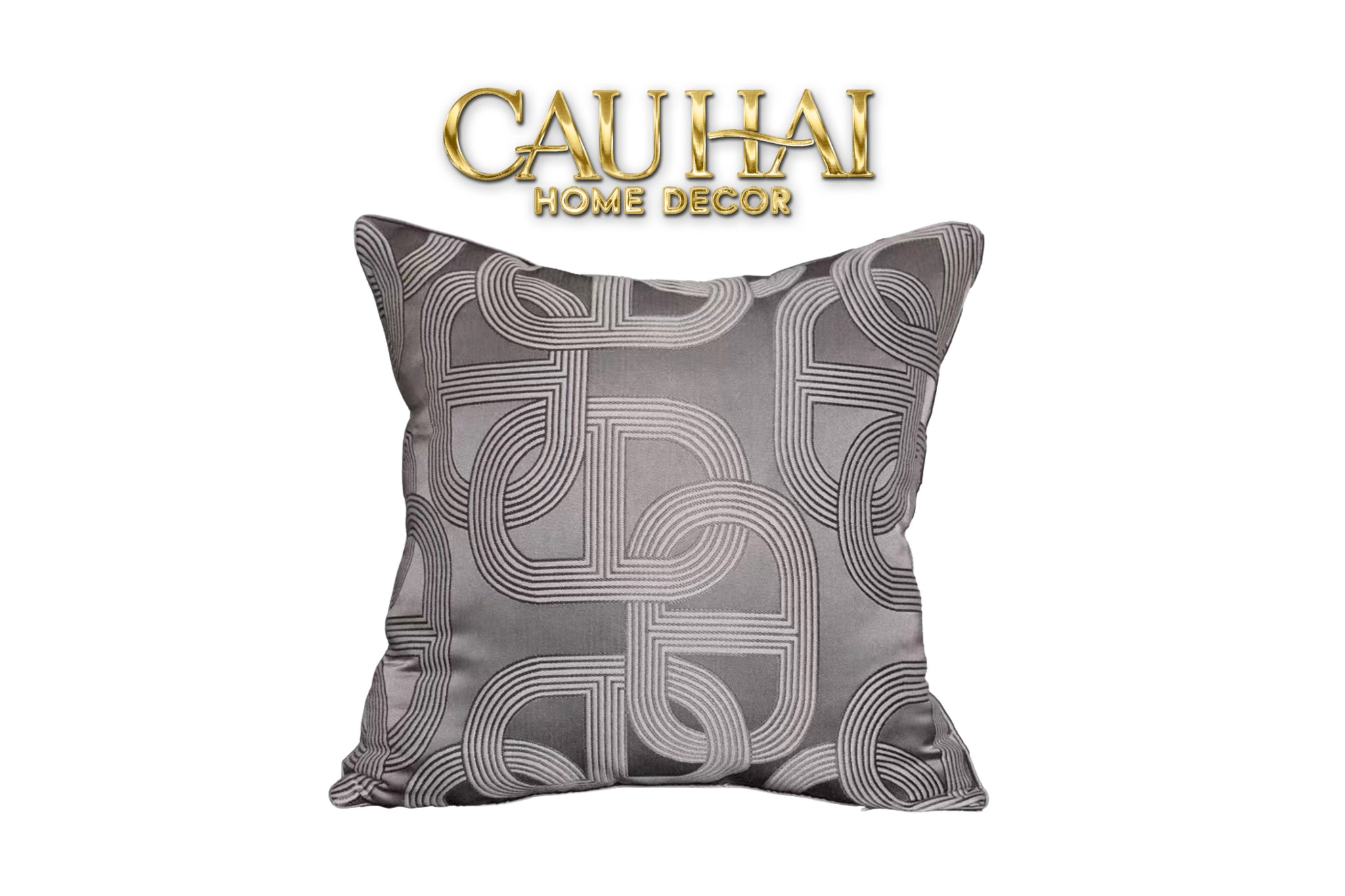 VỎ GỐI LỤA SATIN CHAÎNE D’ANCRE GRIS 50-1- Cậu Hai Home Decor